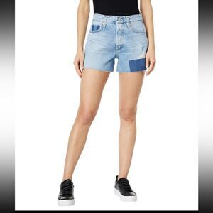 AG® Adriano Goldshmied Alexxis Jean Shorts in 23 Years Facade Patched, 32, NWT